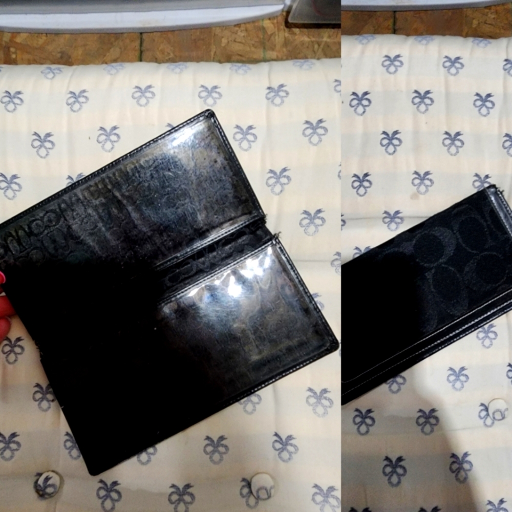 Coach check book holder